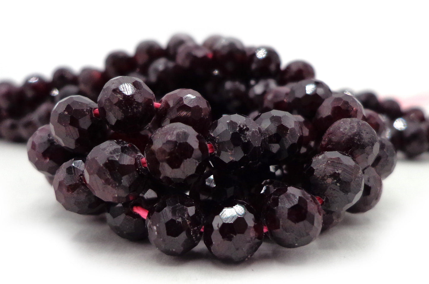 NATURAL Garnet stone bead Faceted 4mm7mm, 8mm 10mm 12mm Round Bead. Gorgeous natural dark red color garnet bead. Great quality gemstone15.5”