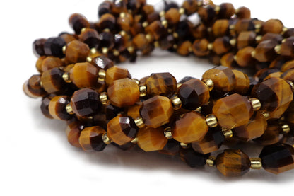 AAA+ Quality NATURAL Gemstone Tiger Eye 8mm Helix Cut Great for JEWELRY making! Not treated in anyway! Full Strand 16"