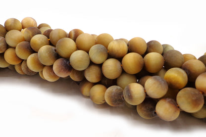 AAA Matte Natural Tiger Eye Bead 4mm 6mm 8mm 10mm 12mm Round Beads, Gold Tiger Eye Gemstone Beads