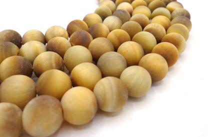 AAA Matte Natural Tiger Eye Bead 4mm 6mm 8mm 10mm 12mm Round Beads, Gold Tiger Eye Gemstone Beads