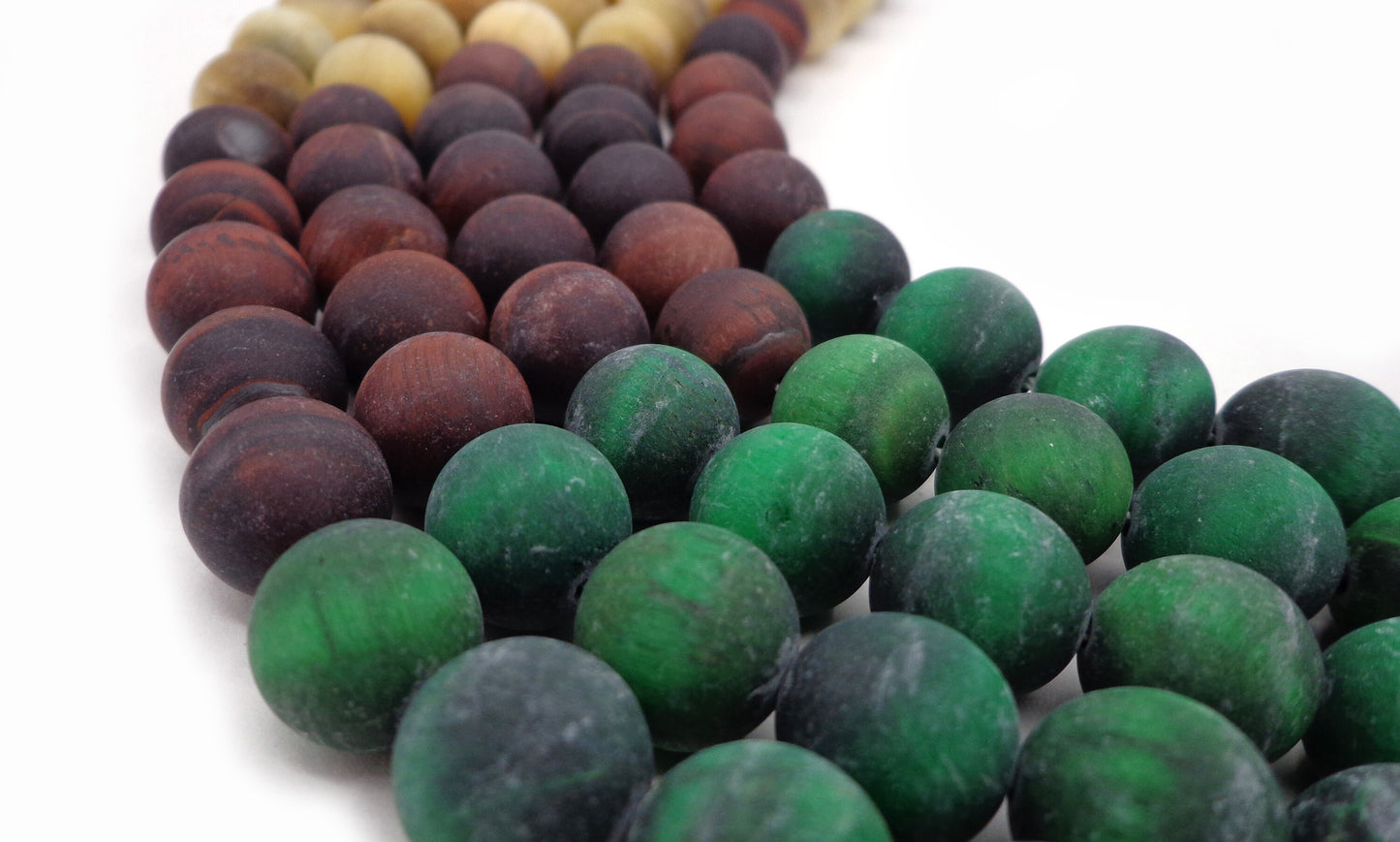 Natural Gemstone Multi-Color Matte Tiger smooth Round, Full Strand 15.5" Great for JEWELERY making! Not treated!
