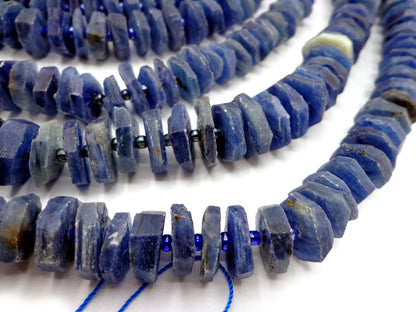 NATURAL Gemstone Kyanite Pinwheel beads 12mm beads, Full length 15.5 inches, Freeform Pinwheel Shape, Great for JEWELRY making! AAA Quality!