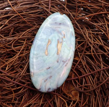 NATURAL Sky Blue Dragon Skin Agate Gemstone Bead 28x17mm Oval Shape LOOSE Dragon Skin Agate Beads