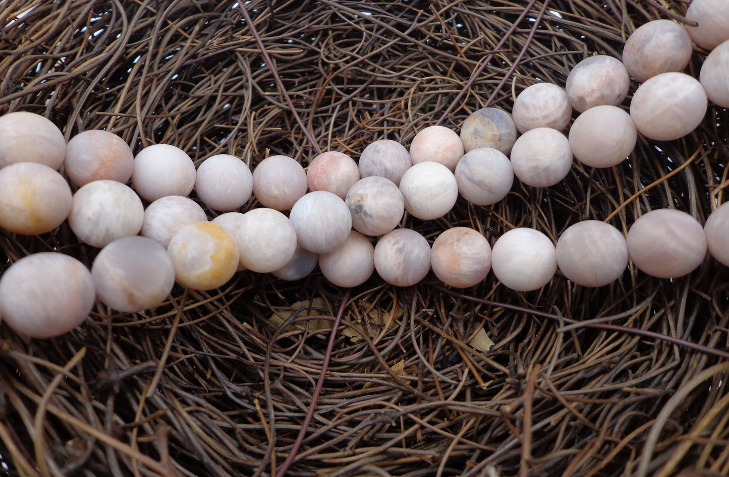 AAA Natural Matte Sunstone Gemstone Bead 10mm 12mm Round Beads, Beautiful Natural Peach Color Matte Sunstone Gemstone Bead 15.5"