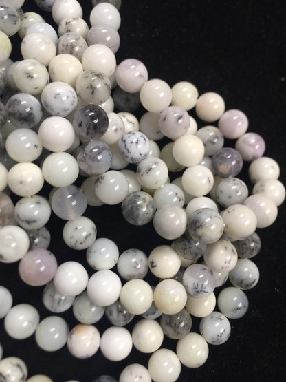 AAA Natural White Opal Gemstone Bead 6mm 8mm 10mm 12mm Round Beads