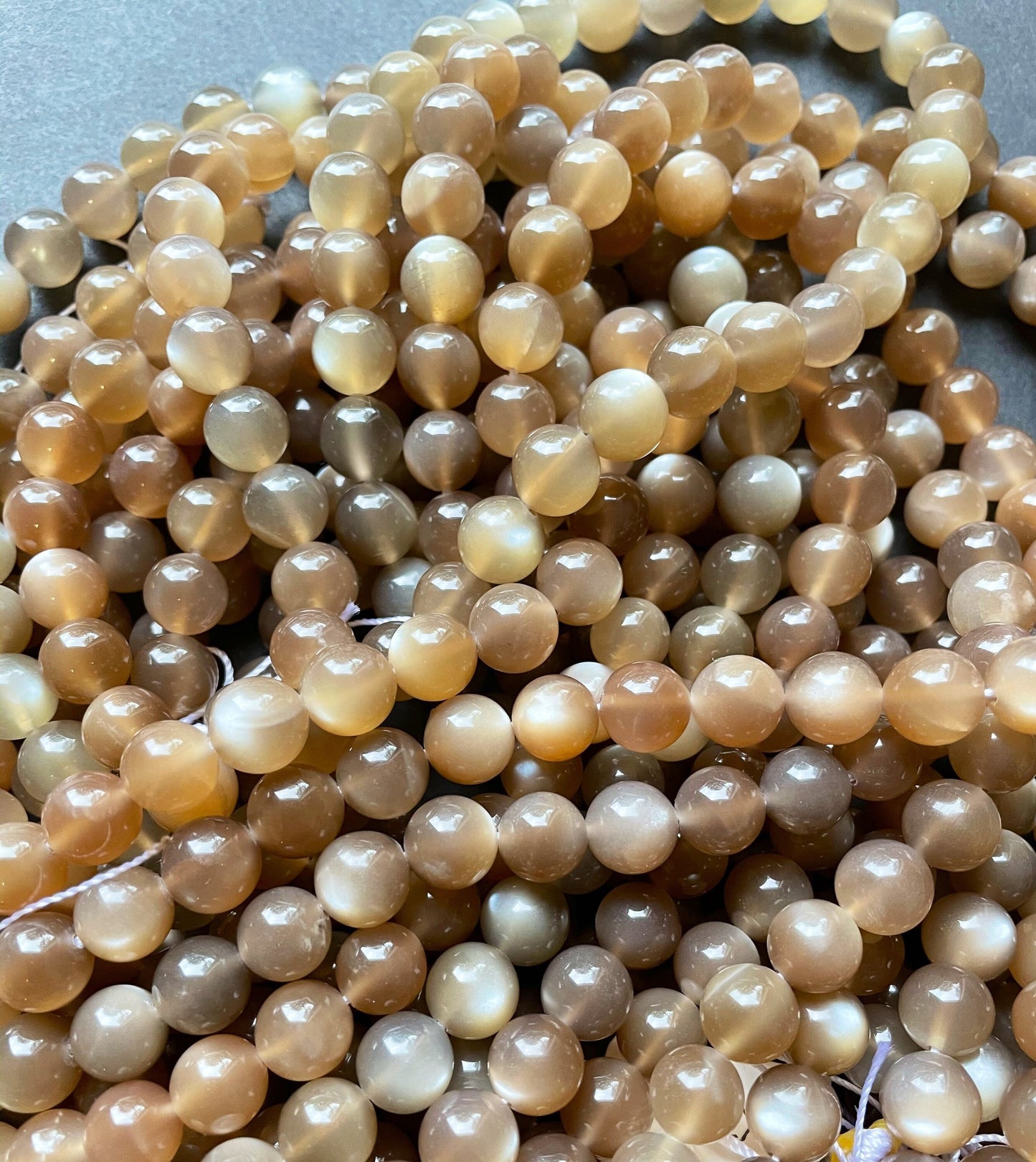 AAA Natural Brown Moonstone 6mm 8mm 10mm Round Beads, Gorgeous Natural Brown Color Moonstone