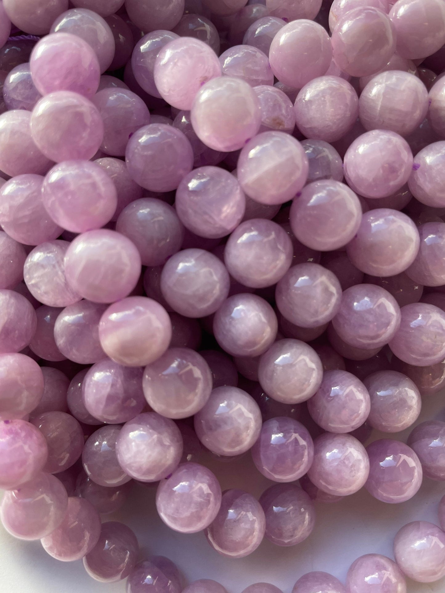 AAA Natural Kunzite Gemstone Bead 6mm 8mm 10mm 12mm Round Bead, Gorgeous Natural Purple Pink Color Kunzite Gemstone Bead