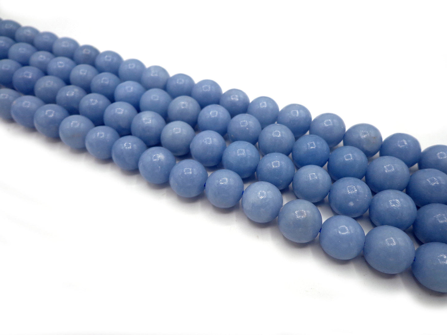 AAA Natural Angelite Gemstone Bead 6mm 8mm 10mm Round Beads, Beautiful Blue Color Angelite Gemstone Bead