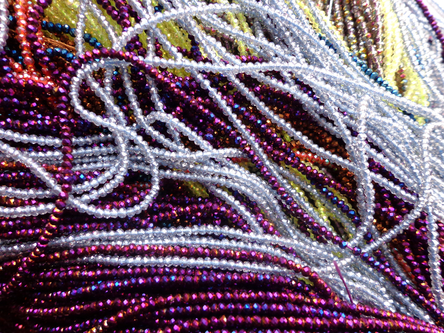 Bulk! 2000 Beads Multicolor Crystal, 3mm Faceted Rondelle Chinese Crystal Beads, Spacer Glass Beads, Wholesale price, Great for JEWELRY making!