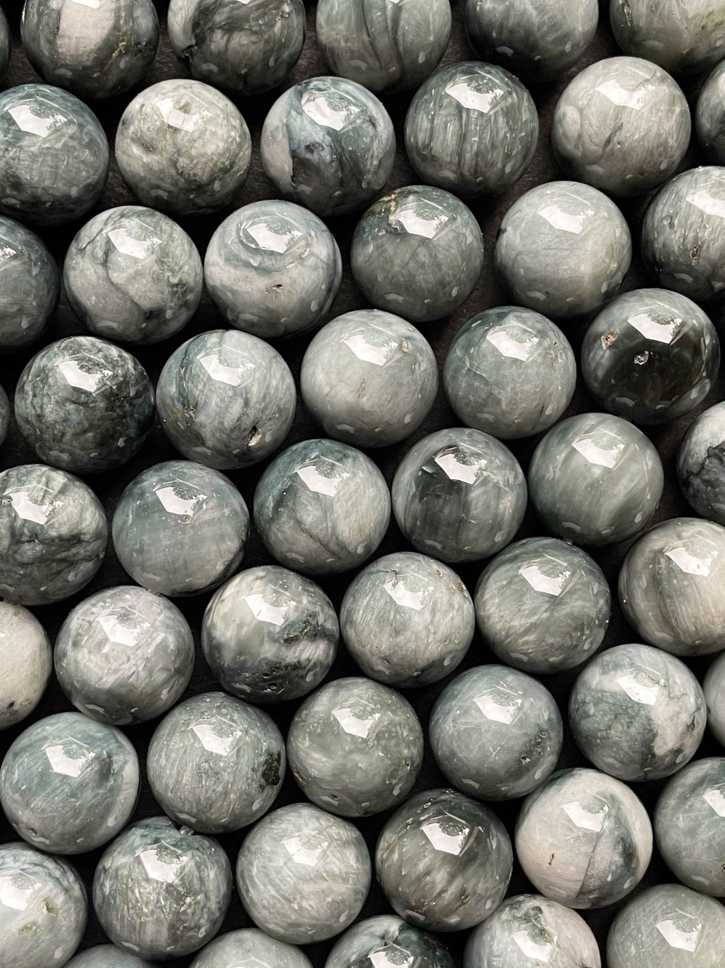 Natural Eagle Eye Gemstone Bead 4mm 6mm 8mm 10mm 12mm Round Bead, Beautiful Natural Gray Color Eagle Eye Bead