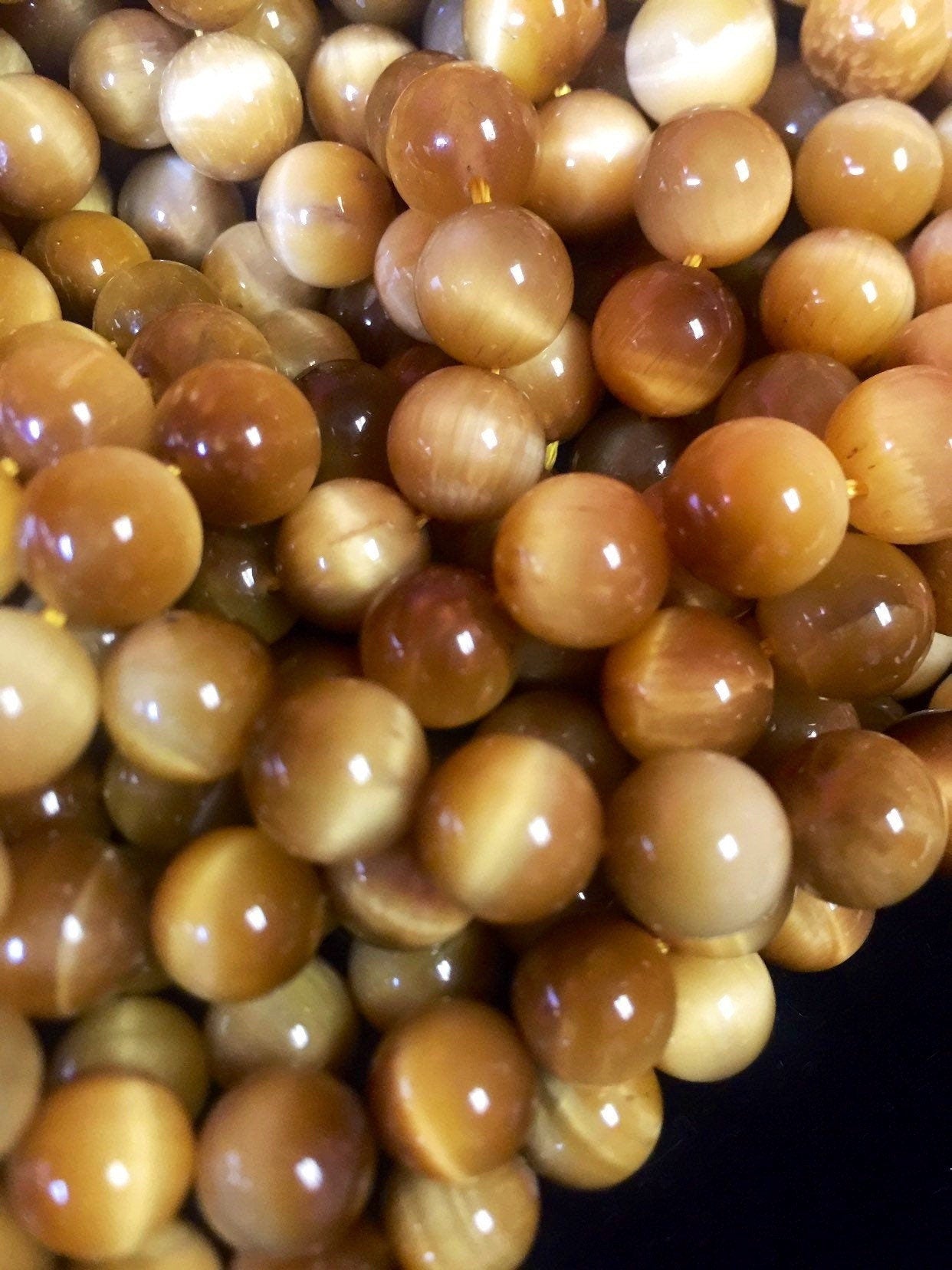 AAA Natural Golden Tiger Eye Gemstone Beads 4mm 6mm 8mm 10mm 12mm Round Beads