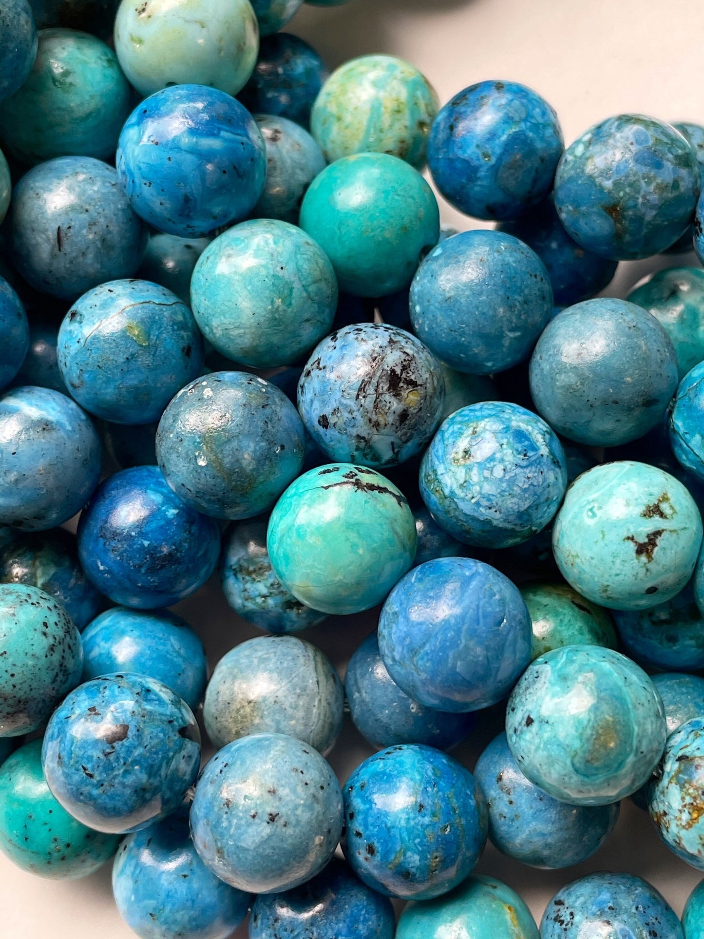 Natural Chrysocolla Gemstone Bead 6mm 8mm 10mm 12mm Round Beads, Gorgeous Blue Color Chrysocolla Gemstone Bead, Great Quality