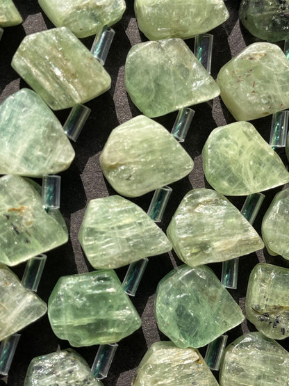 Natural Green Kyanite Gemstone Bead 10x12mm Teardrop Shape Bead, Gorgeous Natural Green Color Kyanite Gemstone Bead