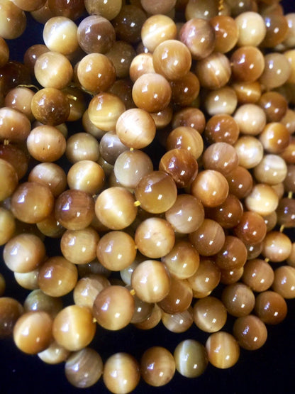 AAA Natural Golden Tiger Eye Gemstone Beads 4mm 6mm 8mm 10mm 12mm Round Beads