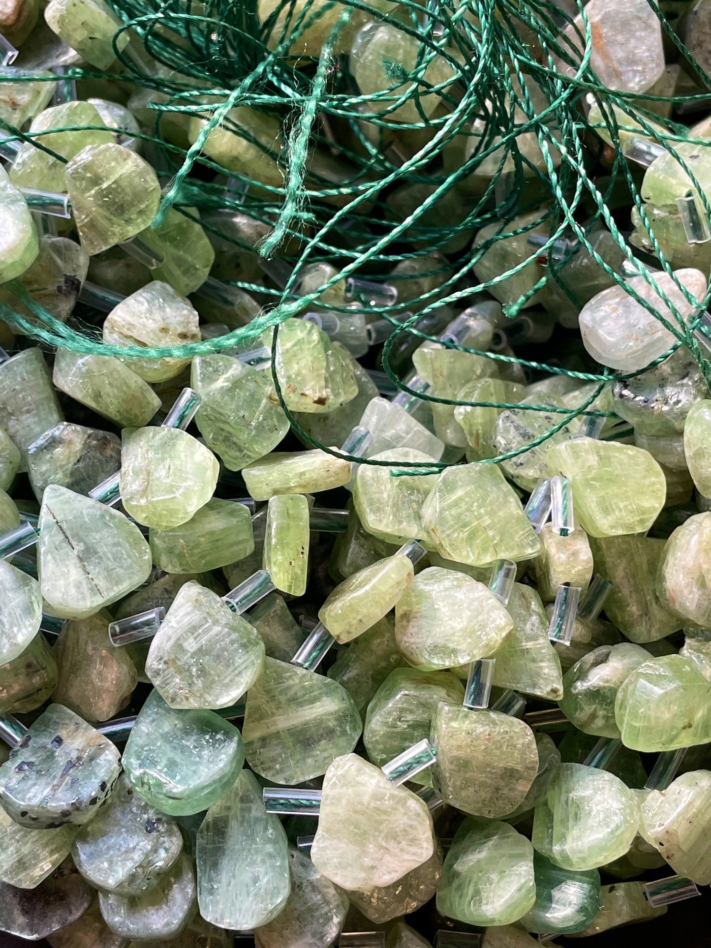 Natural Green Kyanite Gemstone Bead 10x12mm Teardrop Shape Bead, Gorgeous Natural Green Color Kyanite Gemstone Bead