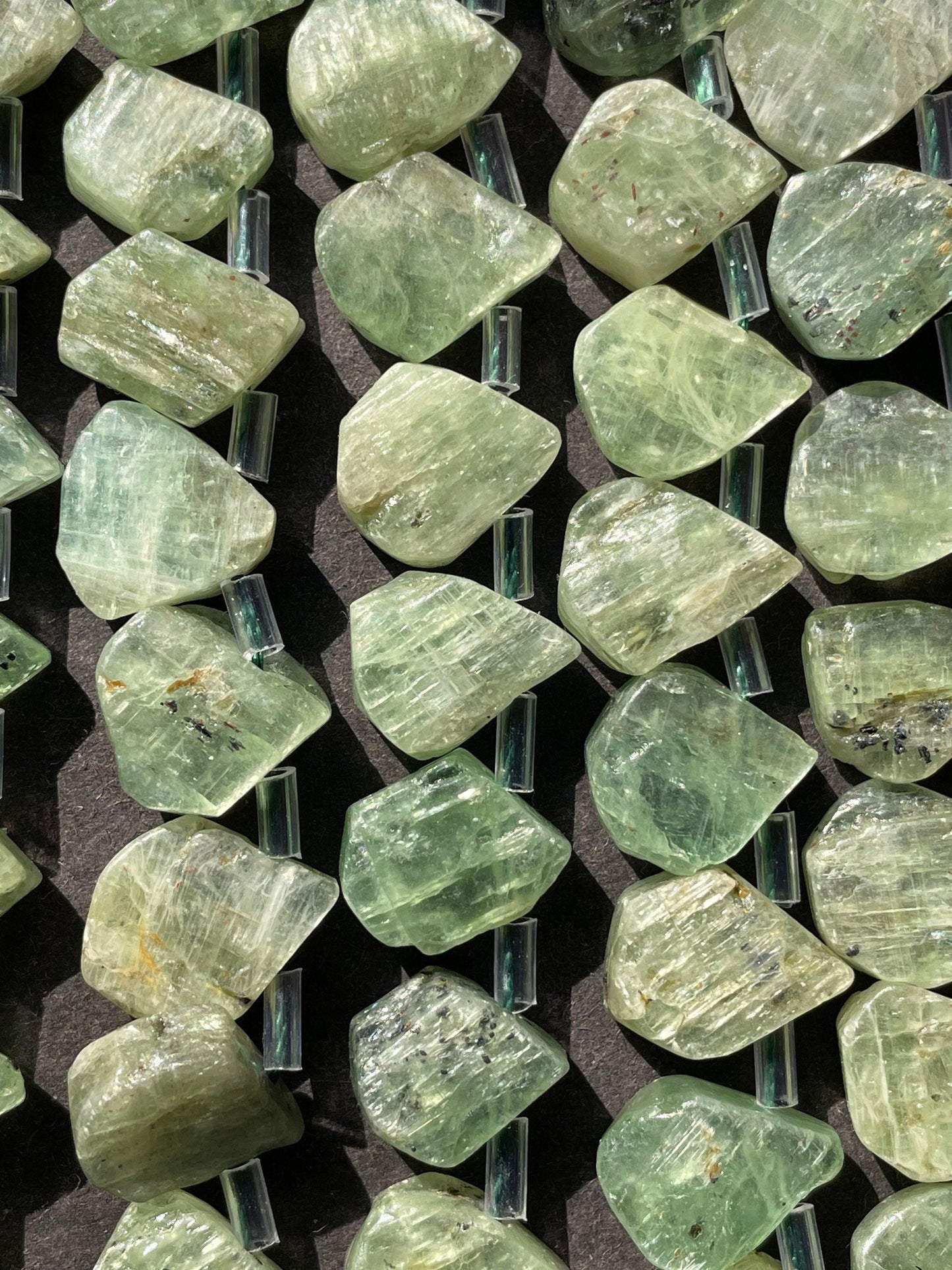 Natural Green Kyanite Gemstone Bead 10x12mm Teardrop Shape Bead, Gorgeous Natural Green Color Kyanite Gemstone Bead