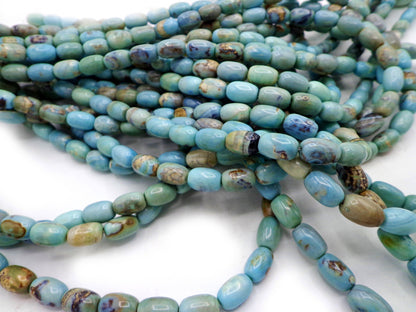 NATURAL Gemstone Sky Blue Dragon Skin Agate, Tube Shape 20x12mm,Full Strand 16" Great for making JEWELRY! Not treated in anyway!