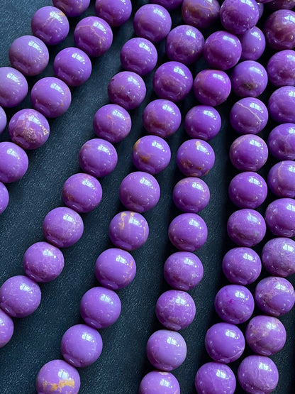 AAA Natural Phosphosiderite Gemstone Bead 6mm 8mm 10mm Round Beads, Beautiful Natural Purple Color Phosphosiderite Gemstone Bead