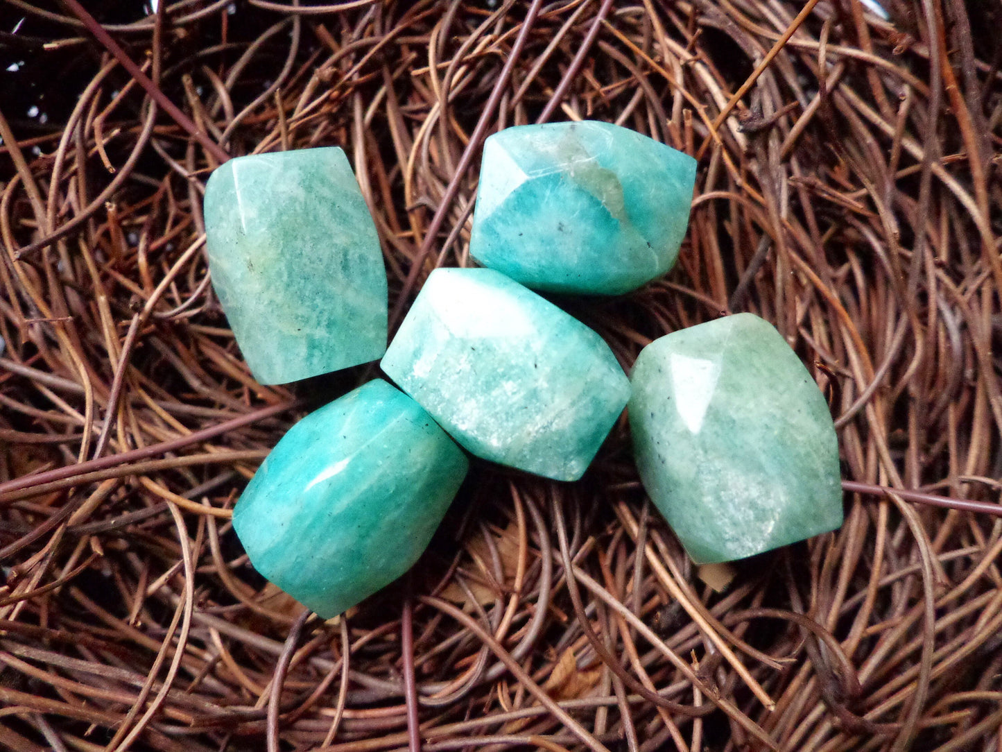 NATURAL Gemstone Russian Amazonite, Rectangle Faceted, 15x11mm, Beautiful Teal Color! Great Quality Gemstone! LOOSE BEADS.