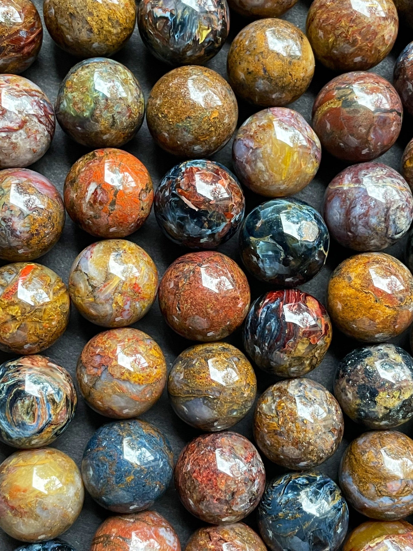 AAA Natural Pietersite Gemstone Bead 6mm 8mm 10mm 12mm Round Bead, Beautiful Natural Multicolor Brown, High Quality Beads