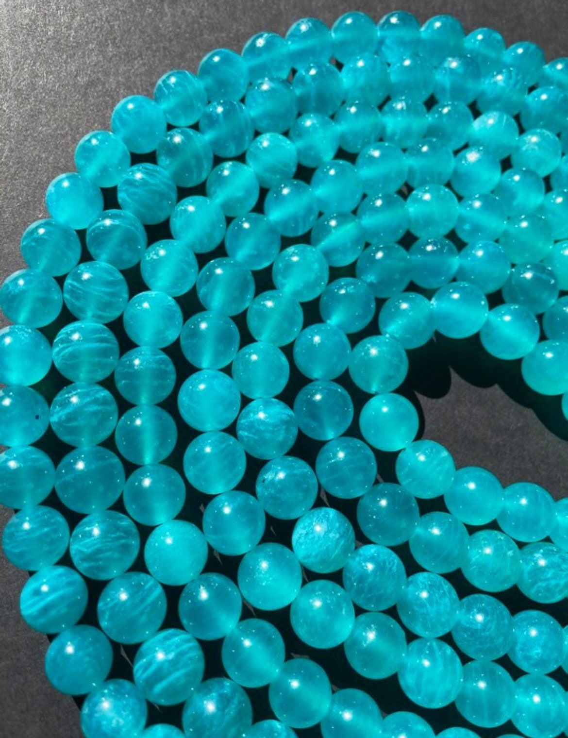 AAA Natural Amazonite - 4mm 6mm 8mm 10mm 12mm Round Bead - Gorgeous Blue Color Amazonite - Great Quality Gemstone Bead 15.5” Strand