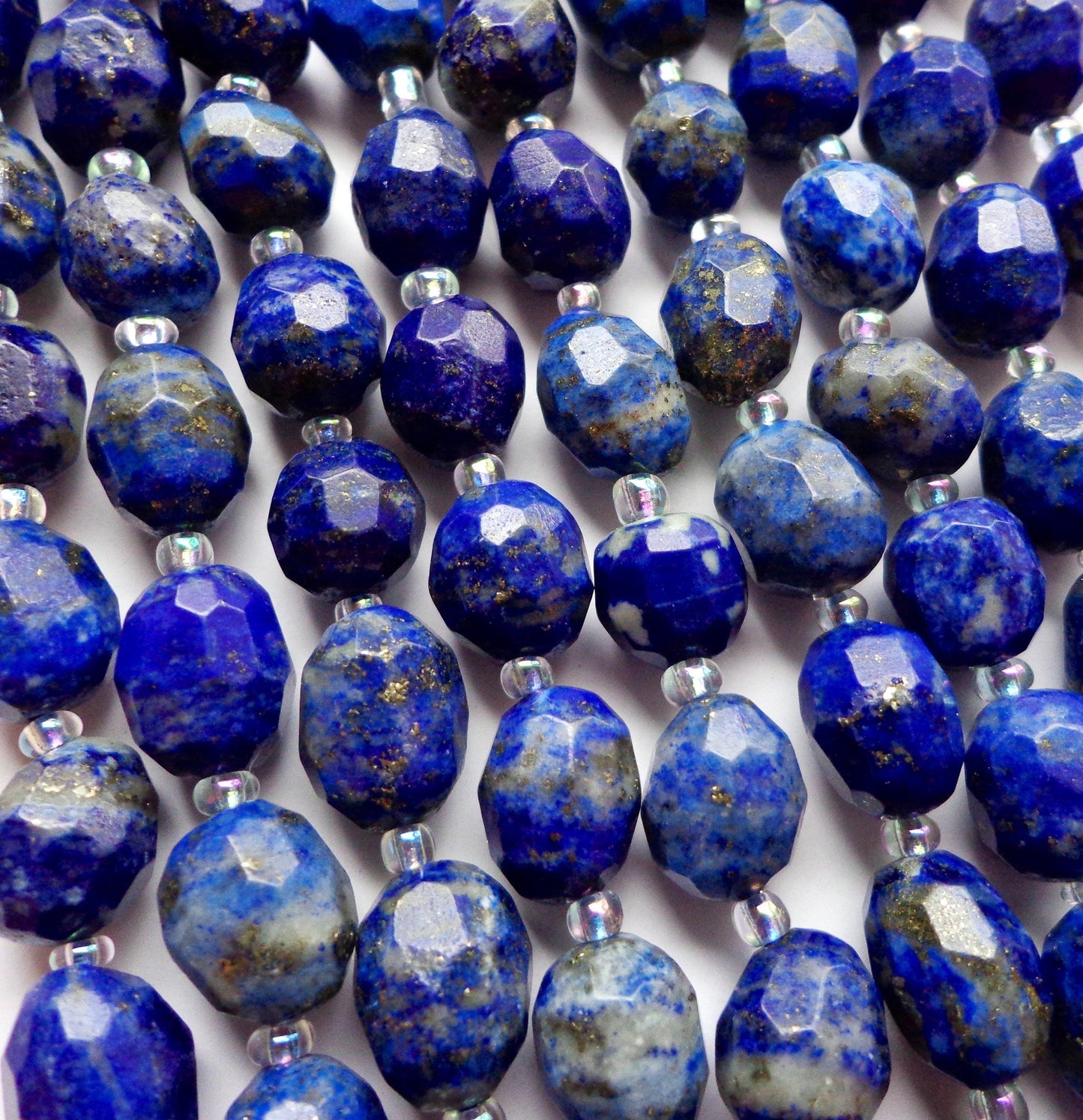 NATURAL Lapis Gemstone Beads, Faceted Oval beads, 11x9mm, Beautiful Blue Color, Great Quality Gemstone!! Full Strand 15.5"
