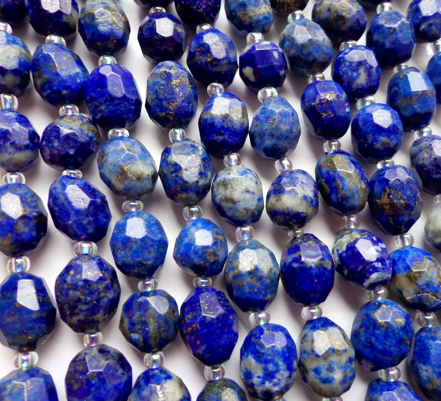 NATURAL Lapis Gemstone Beads, Faceted Oval beads, 11x9mm, Beautiful Blue Color, Great Quality Gemstone!! Full Strand 15.5"