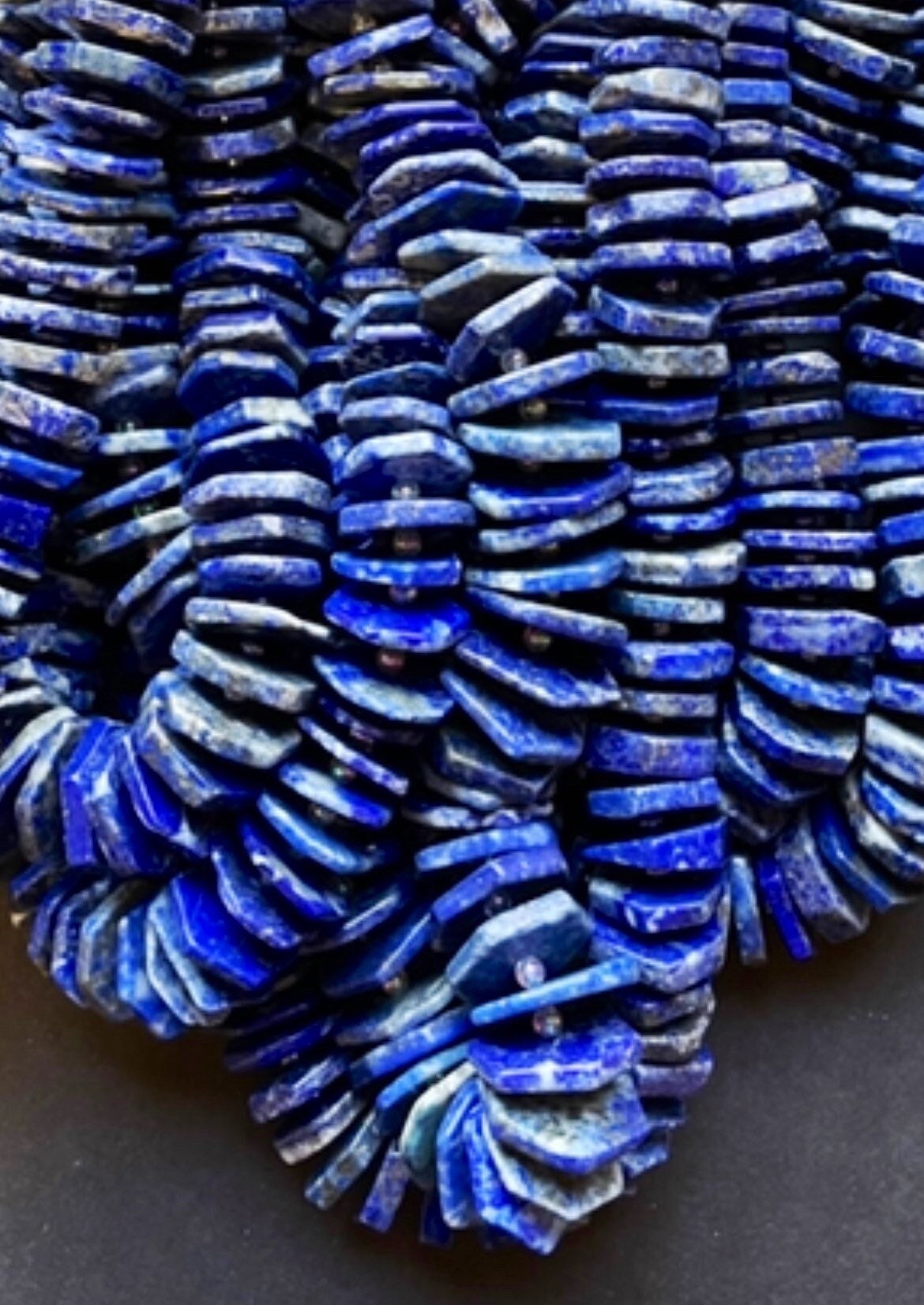 Natural lapis lazuli bead. 4x16mm pinwheel shape. Gorgeous natural lapis lazuli bead. Natural blue color lapis lazuli gemstone bead. 15.5