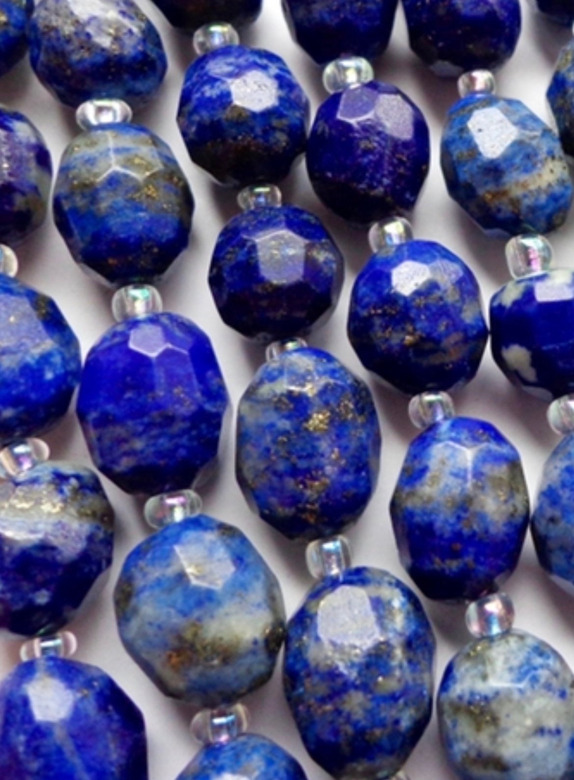 NATURAL Lapis Gemstone Beads, Faceted Oval beads, 11x9mm, Beautiful Blue Color, Great Quality Gemstone!! Full Strand 15.5"
