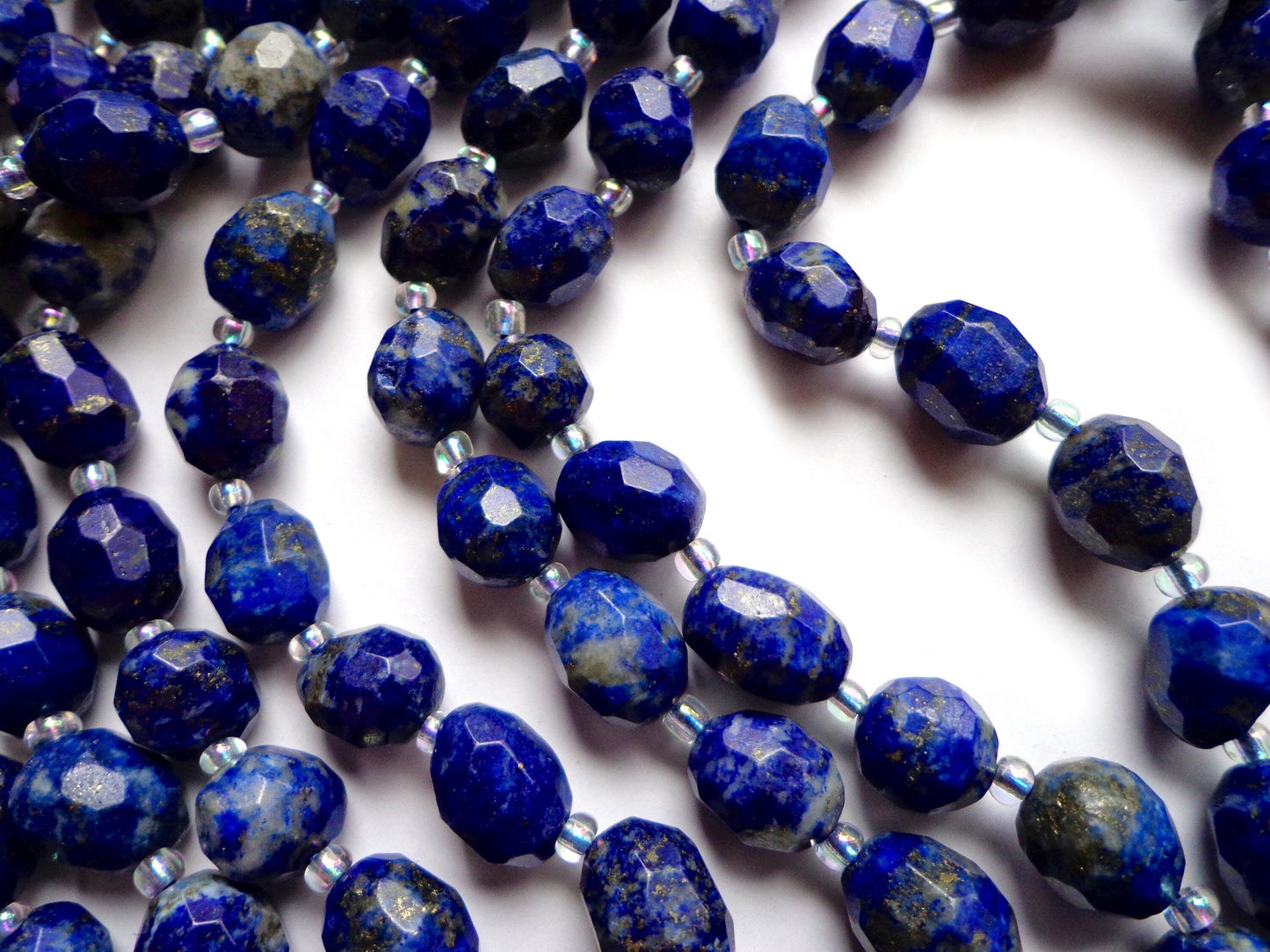 NATURAL Lapis Gemstone Beads, Faceted Oval beads, 11x9mm, Beautiful Blue Color, Great Quality Gemstone!! Full Strand 15.5"