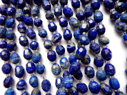 NATURAL Lapis Gemstone Beads, Faceted Oval beads, 11x9mm, Beautiful Blue Color, Great Quality Gemstone!! Full Strand 15.5"