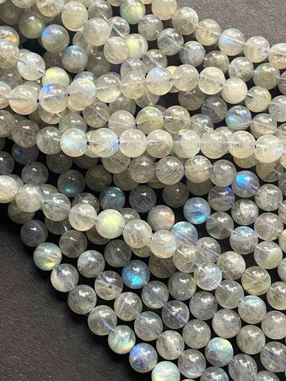 AAA Natural Labradorite Gemstone Bead 6mm 8mm 10mm Round Bead, Beautiful Rainbow Flash Labradorite Gemstone Beads