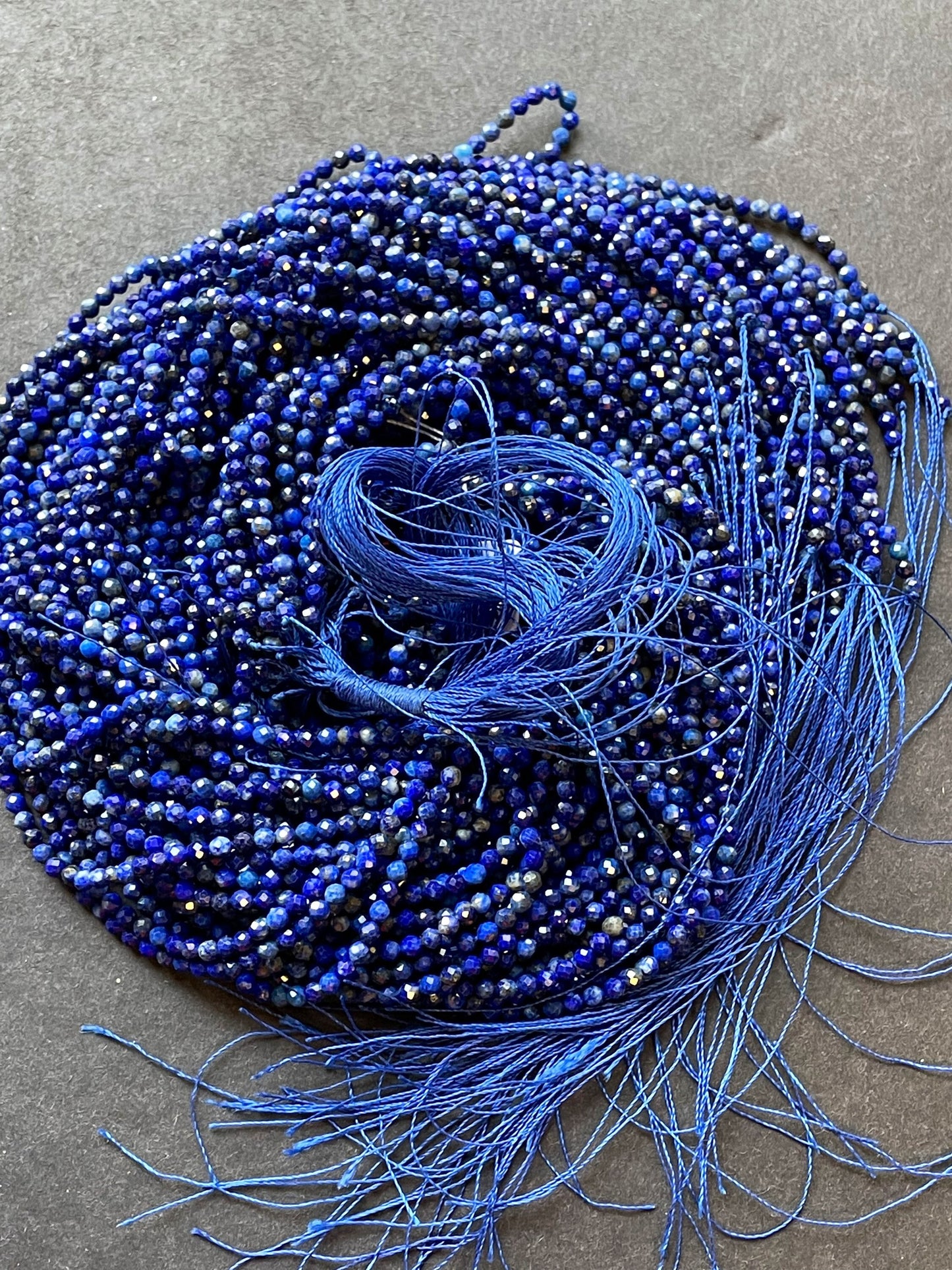 AAA Natural Lapis Lazuli Gemstone Bead Faceted 2mm Round Beads, Gorgeous Natural Royal Blue Color Lapis Lazuli Gemstone Beads