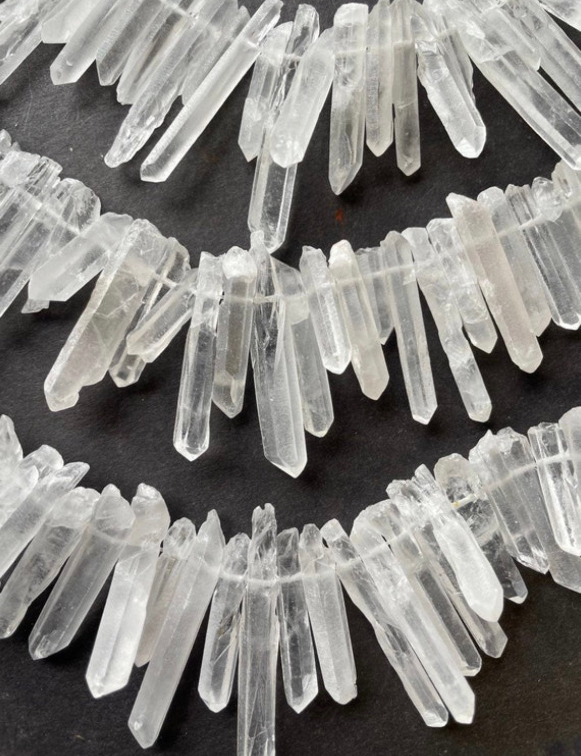 Natural Crystal Quartz Gemstone Bead Matte Finish Freeform Stick Shape Bead, Beautiful Natural Clear Snow White Color Crystal Quartz Bead