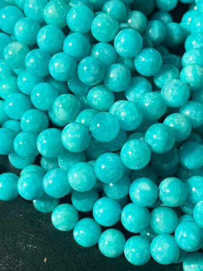 AAA Natural Amazonite Gemstone Bead 6mm 8mm 10mm Round Bead, Beautiful Natural Green Blue Amazonite Gemstone Bead