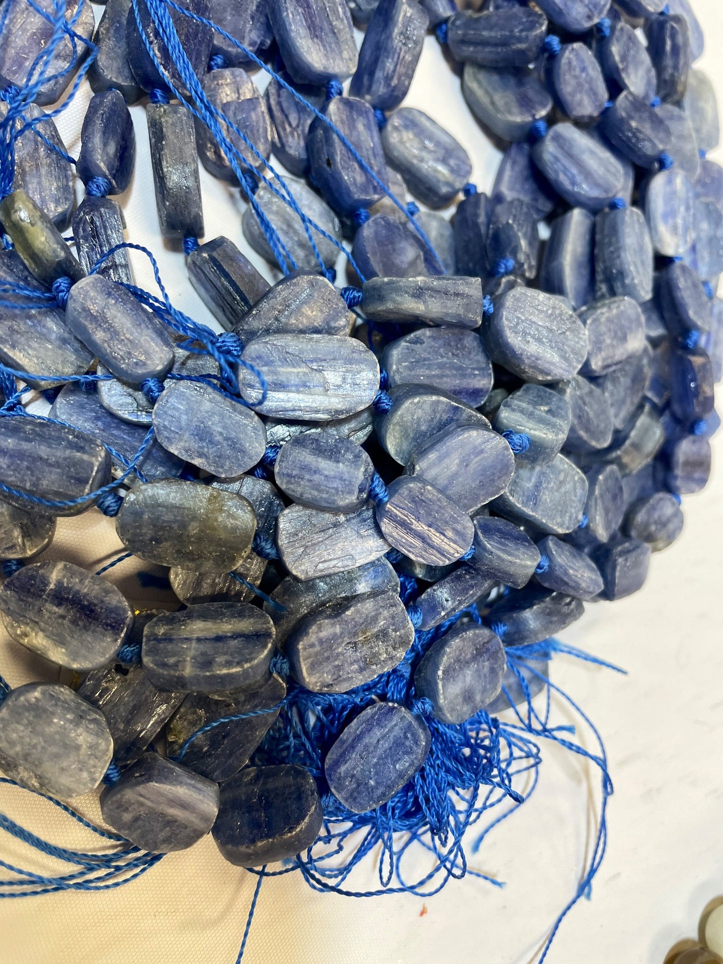 Natural Kyanite Gemstone Bead 12x16mm Oval Shape, Beautiful Natural Blue Color Kyanite Gemstone Beads