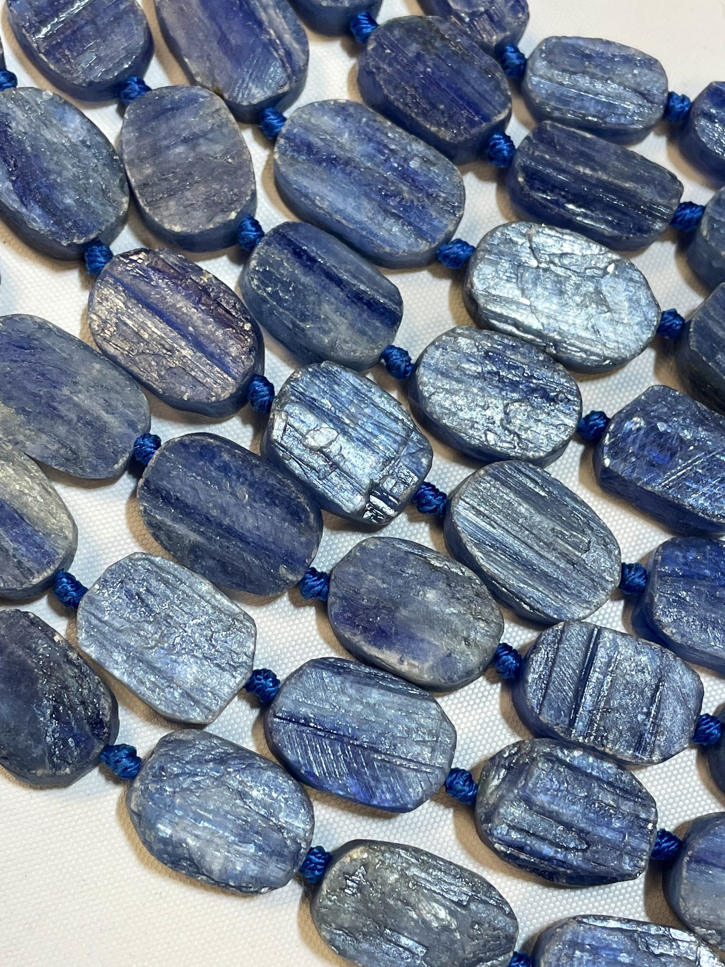 Natural Kyanite Gemstone Bead 12x16mm Oval Shape, Beautiful Natural Blue Color Kyanite Gemstone Beads