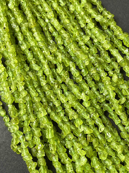 AAA Natural Peridot Gemstone Beads 5mm Freeform Nugget Shape, Beautiful Natural Green Peridot Excellent Quality