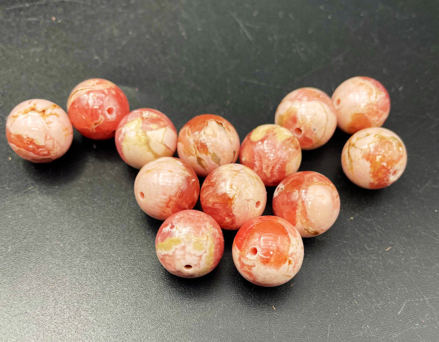 AAA Natural Rhodochrosite Gemstone Bead 12mm Round Bead, Gorgeous Natural Pink Color LOOSE Rhodochrosite Gemstone Beads, LOOSE Beads