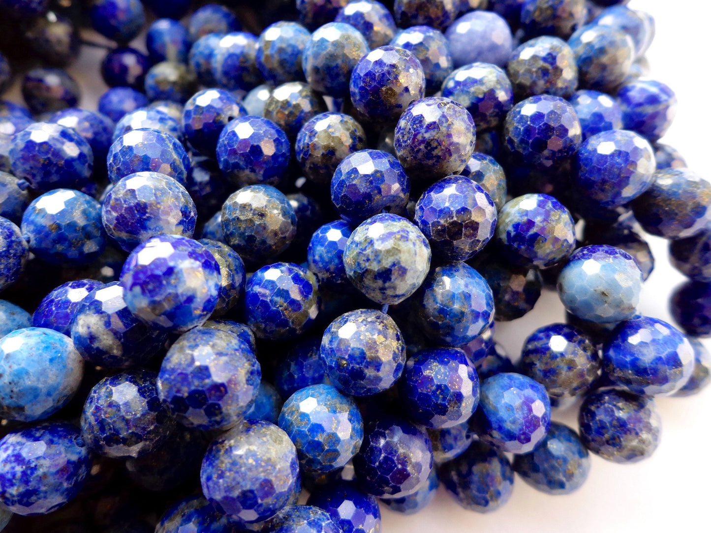 Natural Lapis Lazuli Gemstone Bead Faceted 4mm 6mm 8mm 10mm Round Beads, Natural Royal Blue Lapis Lazuli Gemstone Beads