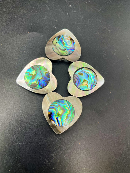 AAA Natural Abalone Shell Bead 20mm Heart Shape, Gorgeous Natural Rainbow Abalone LOOSE BEADS