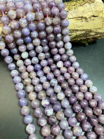 Natural Purple Tourmaline Gemstone Bead 6mm 8mm 10mm Round Beads, Beautiful Lavender Purple Color Tourmaline Gemstone Bead