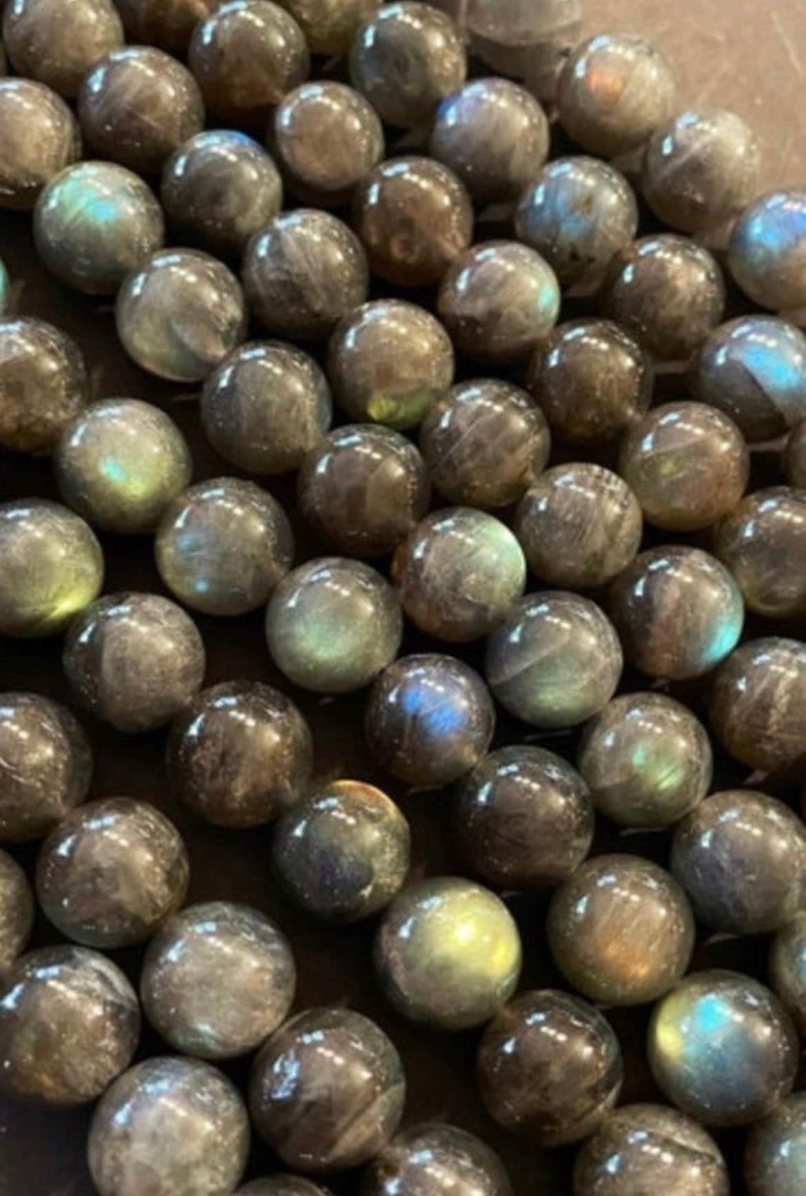 AAA Natural Labradorite Gemstone Bead 4mm 5mm 6mm 7mm 8mm 9mm 10mm 11mm 12mm Round Bead, Gorgeous Rainbow Flash Labradorite