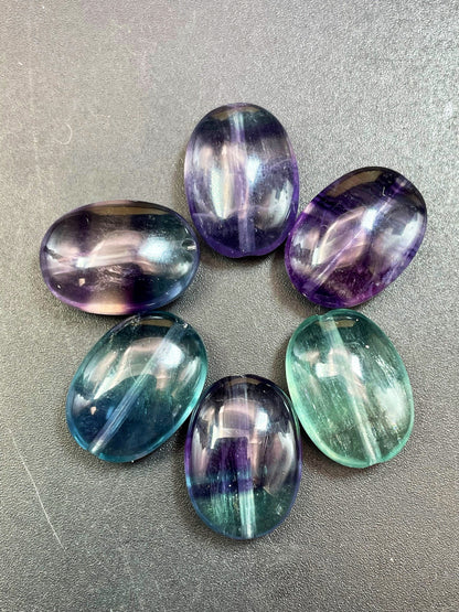 AAA Natural Fluorite Gemstone Bead 18x13mm Oval Shape, Gorgeous Multicolor Fluorite Gemstone Bead, LOOSE BEADS