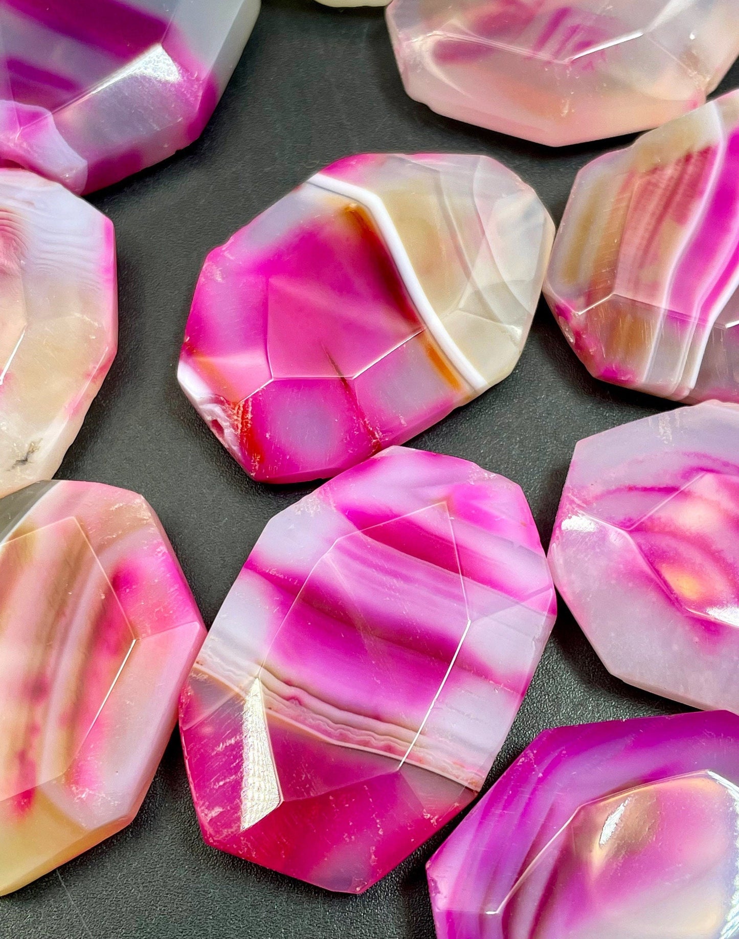 AAA Natural Botswana Agate Gemstone Bead Faceted 24x34mm Octagon Oval Shape, Gorgeous Pink Color Botswana Agate LOOSE BEADS