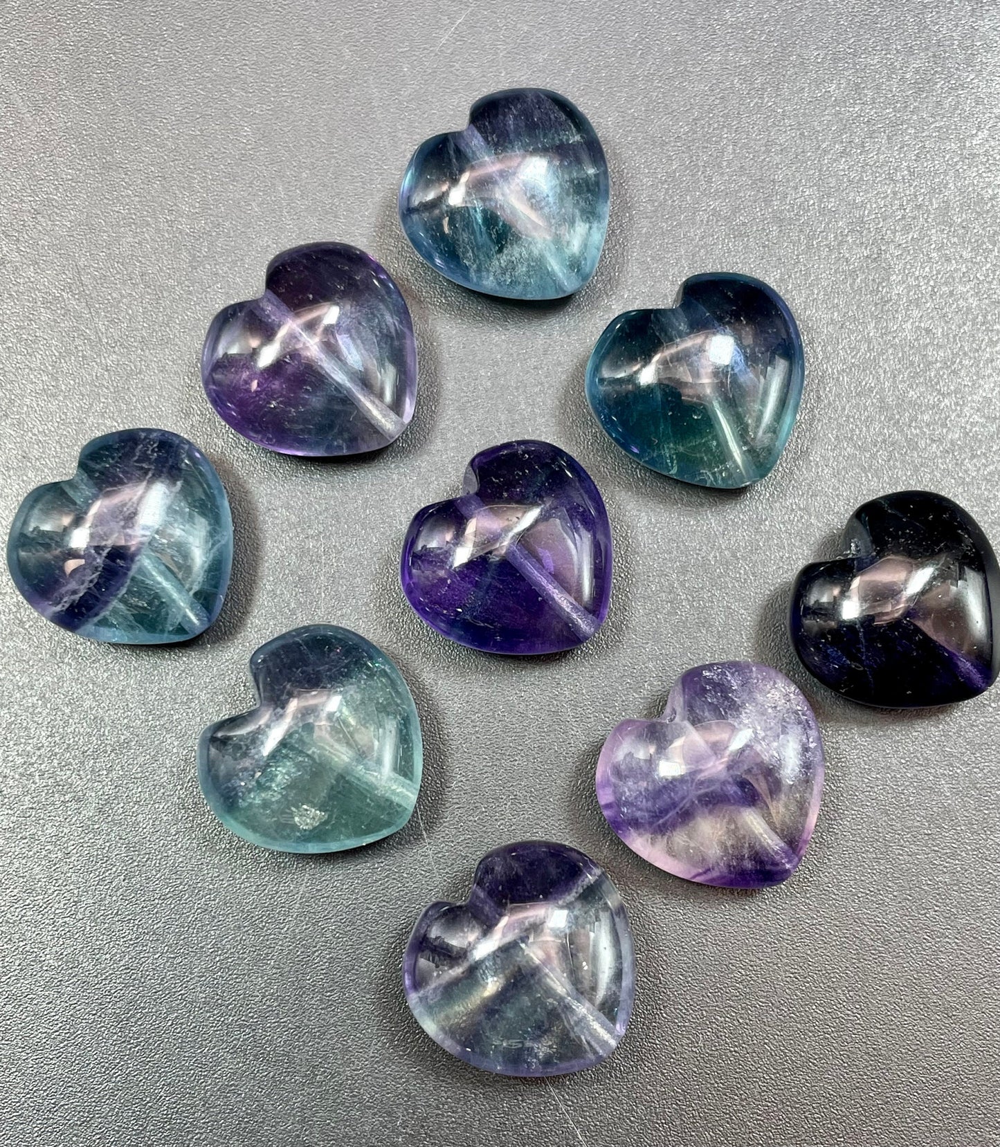 AAA Natural Fluorite Gemstone Bead 14mm Heart Shape, Gorgeous Natural Purple Green Color Fluorite Gemstone LOOSE BEAD