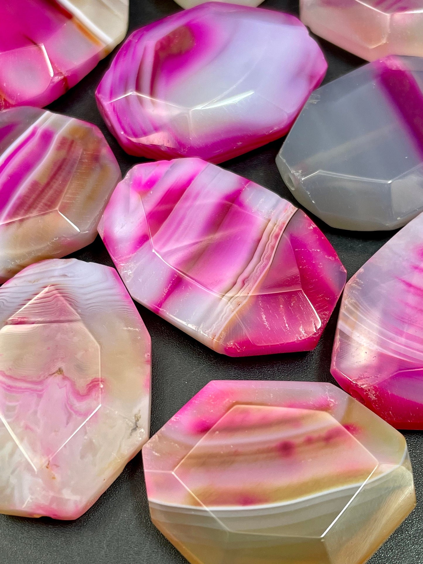 AAA Natural Botswana Agate Gemstone Bead Faceted 24x34mm Octagon Oval Shape, Gorgeous Pink Color Botswana Agate LOOSE BEADS