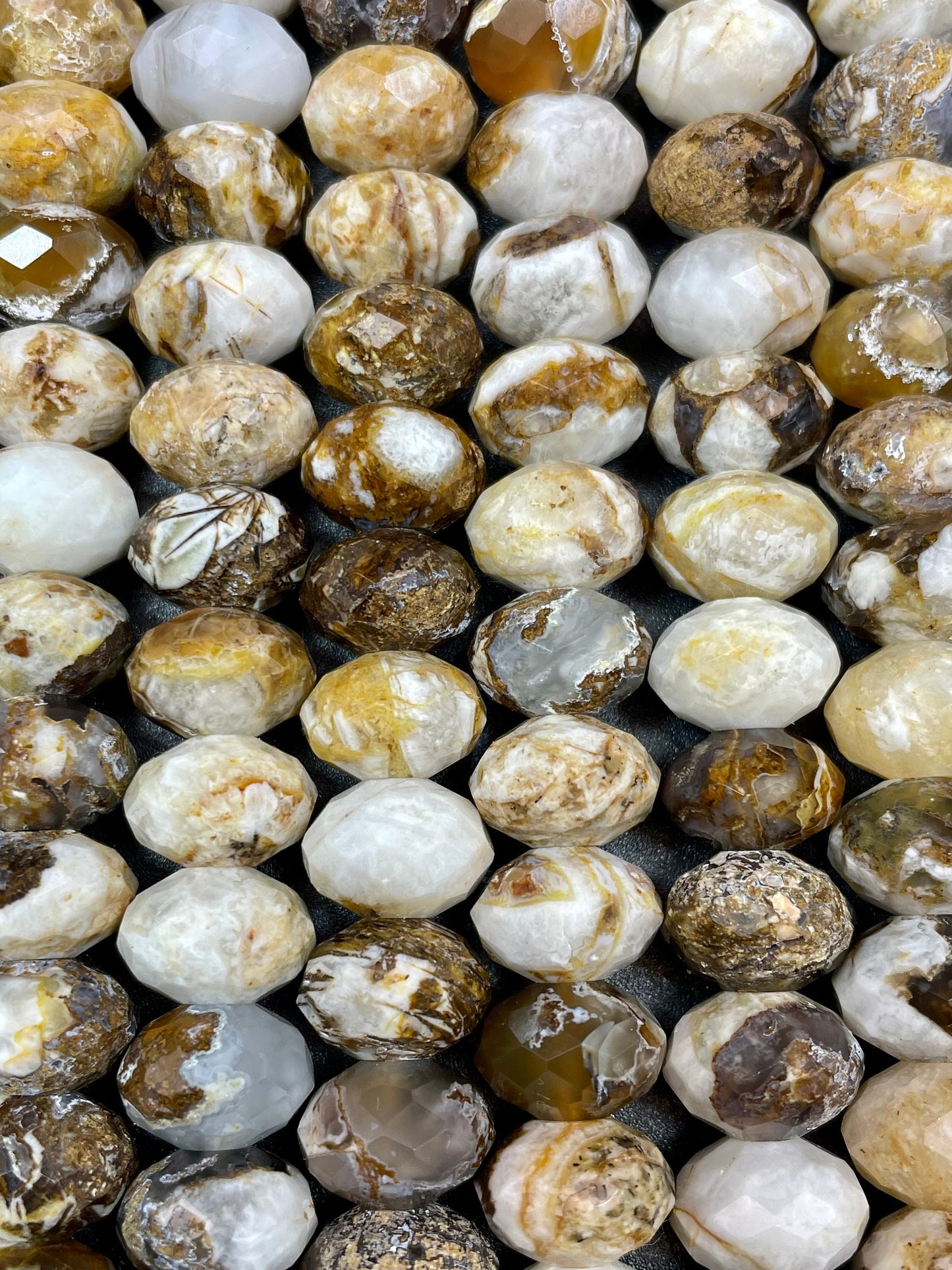 AAA Natural Zebra Jasper Gemstone Bead Faceted 8x5mm Rondelle Shape, Beautiful Natural Brown White Color Zebra Jasper Gemstone Bead