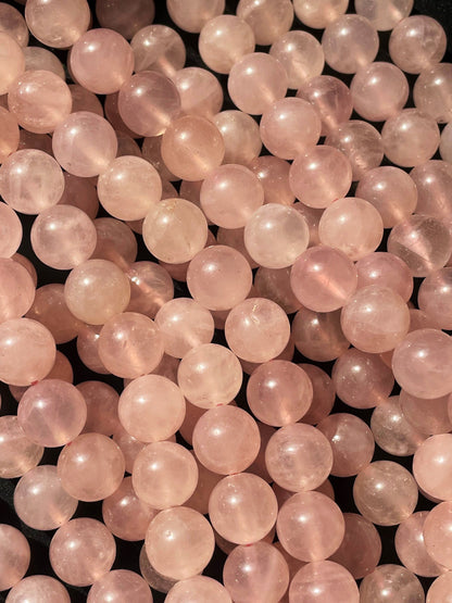 AAA Rose Quartz Gemstone Bead 6mm 8mm 10mm 12mm Round Beads, Gorgeous Natural Light Pink Rose Quartz, Excellent HIGH Quality Rose Quartz