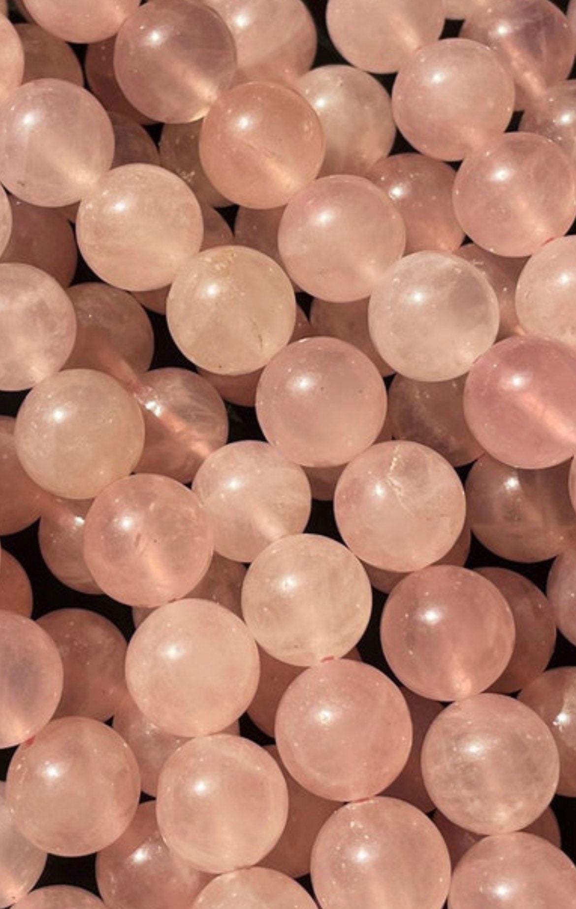 AAA Rose Quartz Gemstone Bead 6mm 8mm 10mm 12mm Round Beads, Gorgeous Natural Light Pink Rose Quartz, Excellent HIGH Quality Rose Quartz